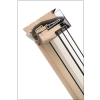 Okno drewniane obrotowe trzyszybowe firmy FAKRO FTP-V U41 z nawiewnikiem rozmiar 78x160 kolor RAL 9005